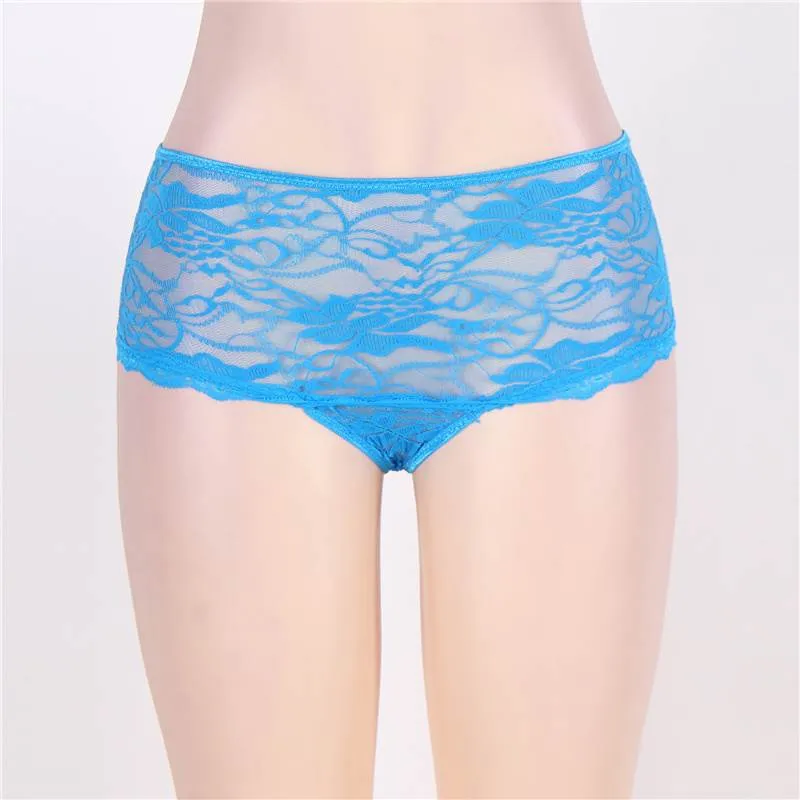Open Crotch Floral Lace Panty
