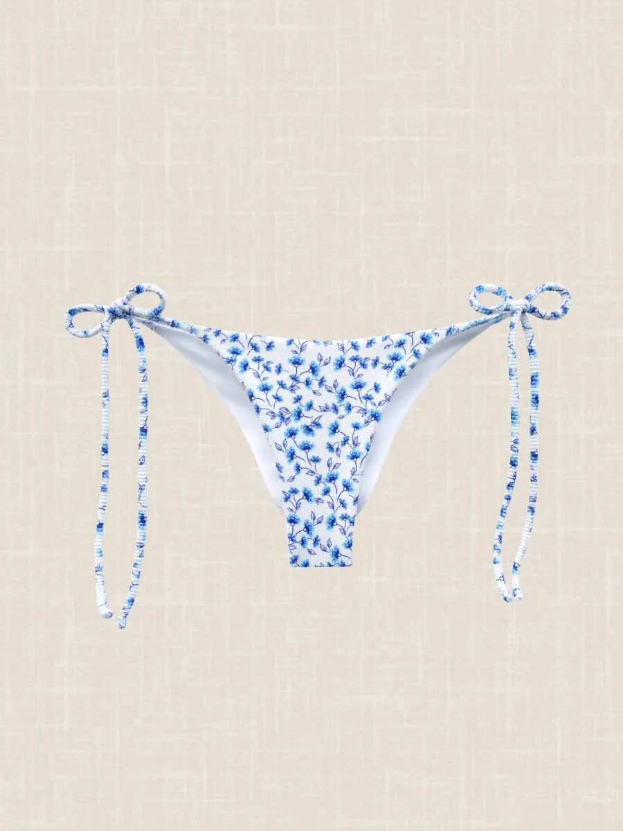 Paloma Bikini Bottom in Textured Poppi