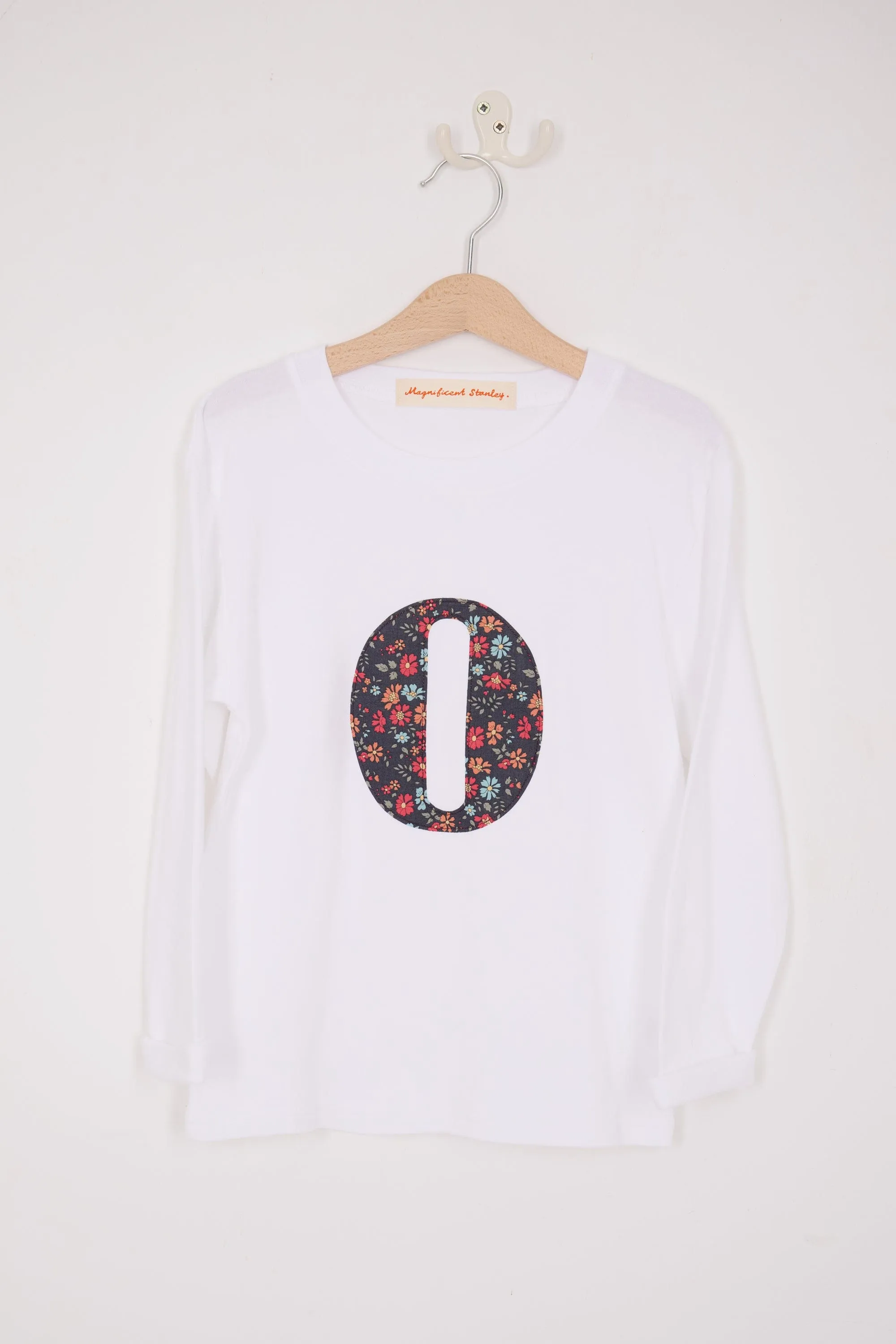 Personalised White T-Shirt in Capel Floret Liberty Print