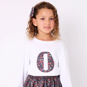 Personalised White T-Shirt in Capel Floret Liberty Print