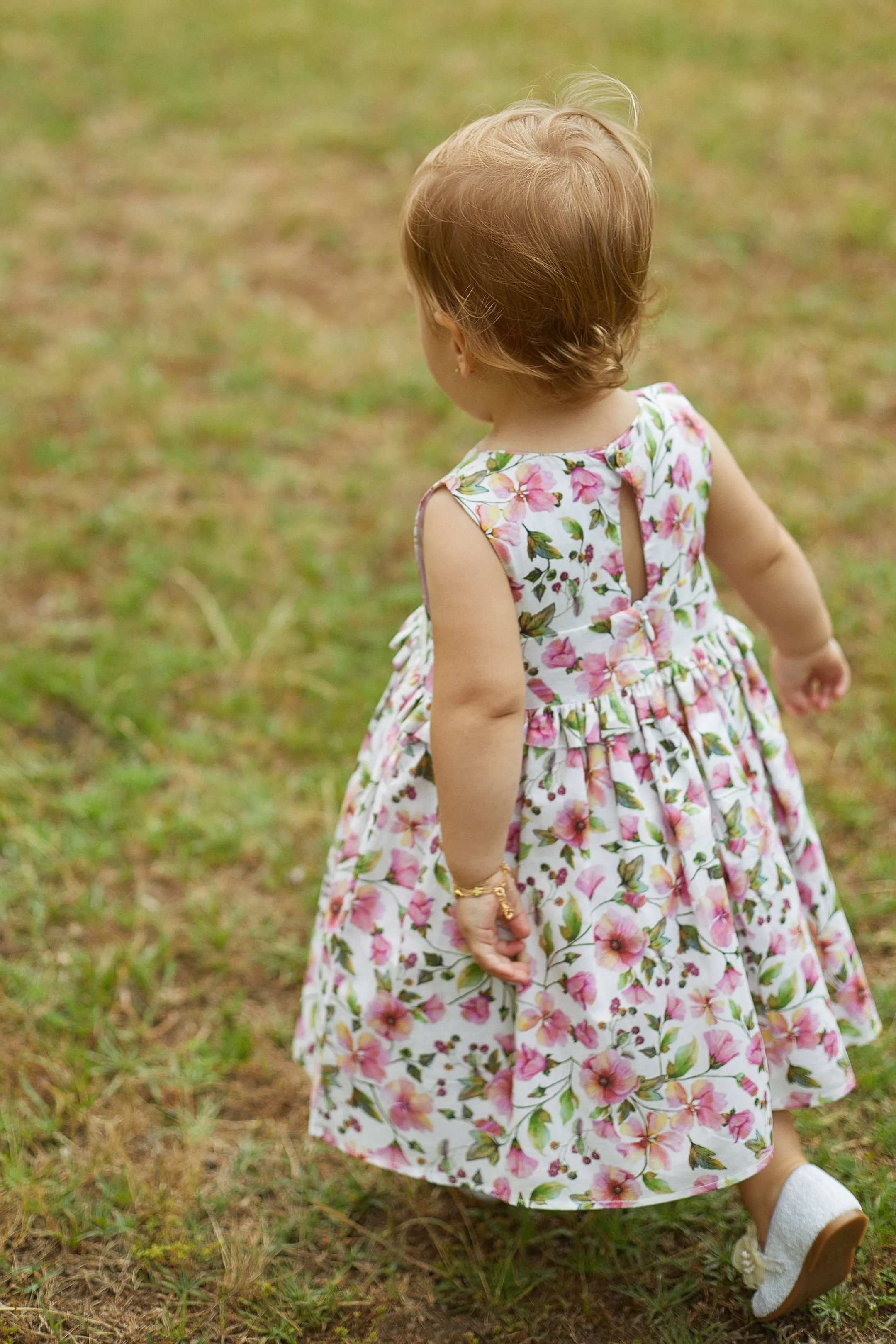 "Ada" Dusky Pink Floral Dress