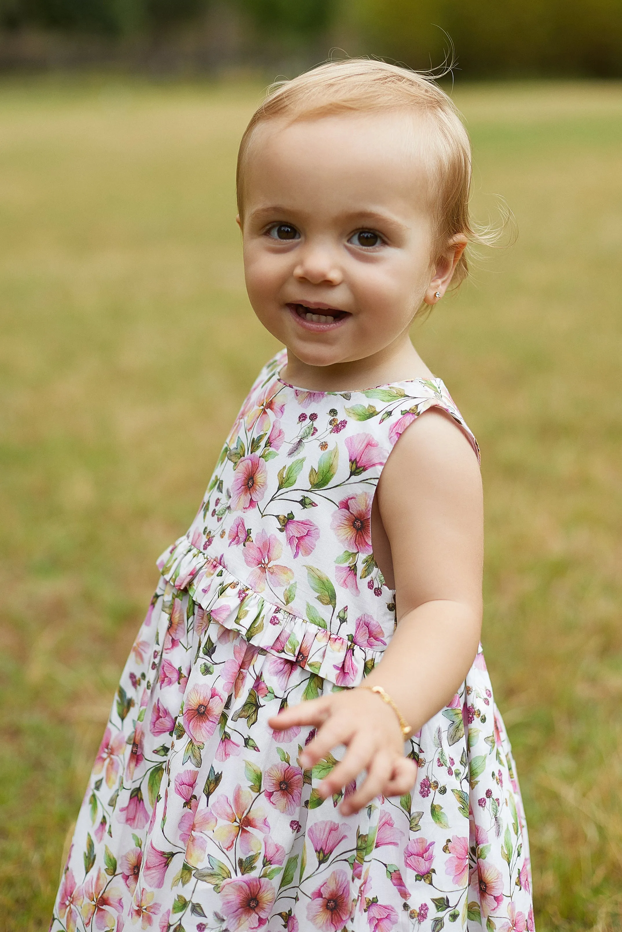 "Ada" Dusky Pink Floral Dress