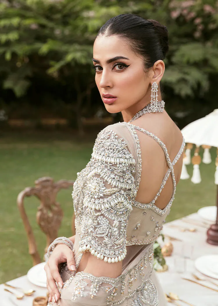 Royal Pakistani Bridal Pishwas Frock with Sharara Dress