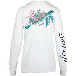 Salt Life Womens Turtle Flow V-Neck LST