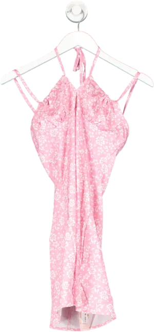 SHEIN Pink Floral Print Mini Dress UK XS