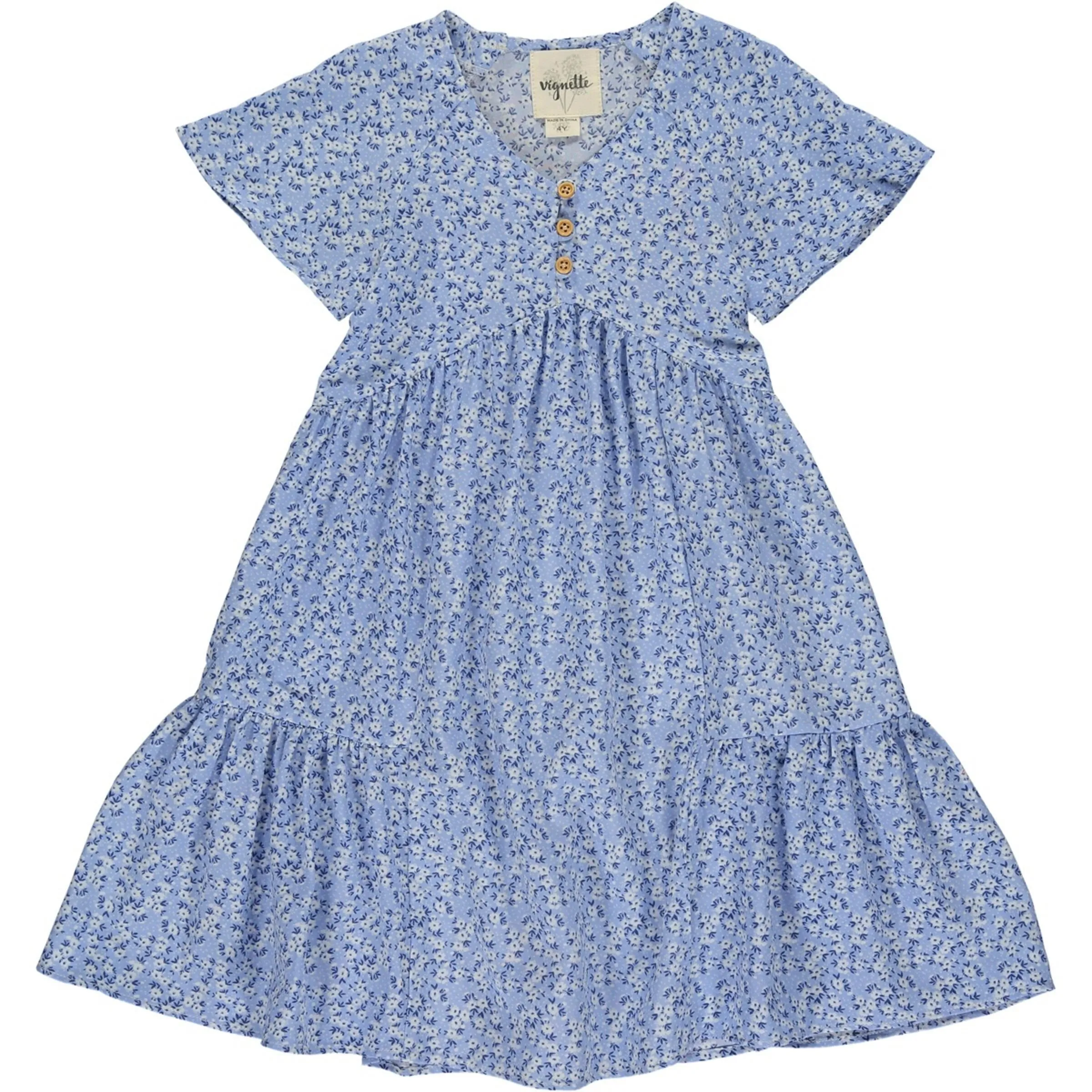 Vignette Blue Ditsy Floral Wanda Dress