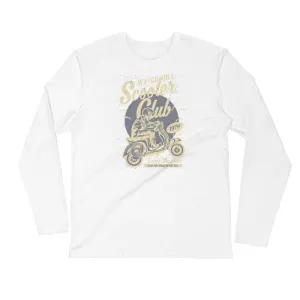 Watchill’n ‘Scooter Rider’ Premium Long Sleeve Fitted Crew (Tan/Grey)