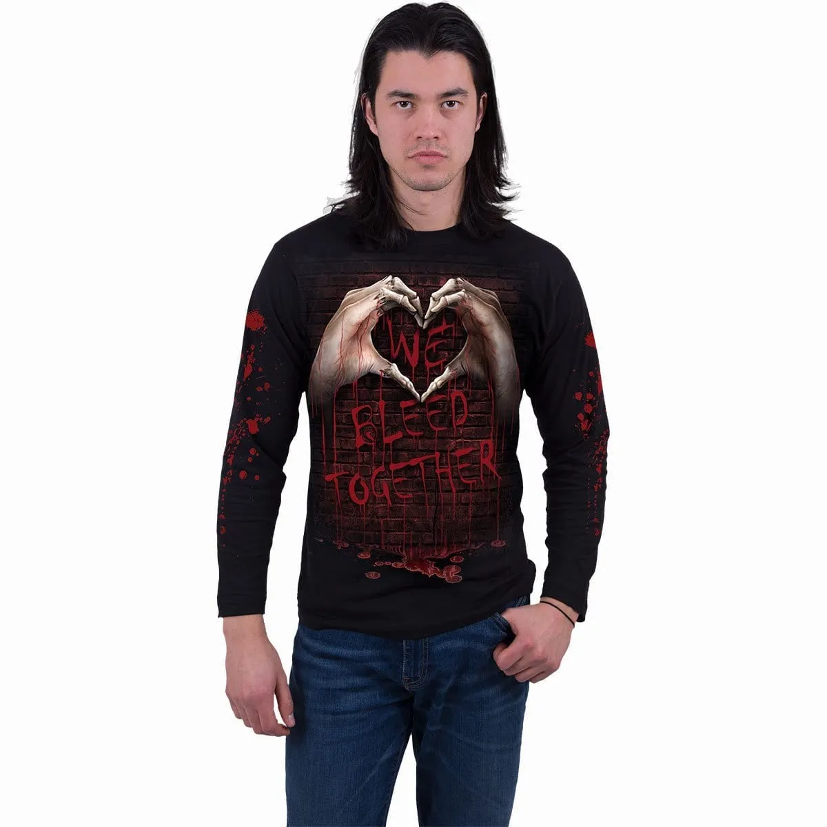 WE BLEED TOGETHER - Longsleeve T-Shirt Black