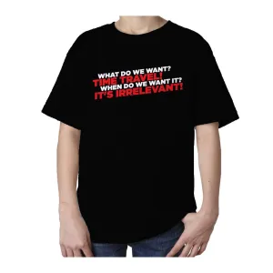 Weird Science Time Travel Official Kid's T-shirt (Black)