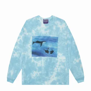 WHALE TIE DYE LS TEE