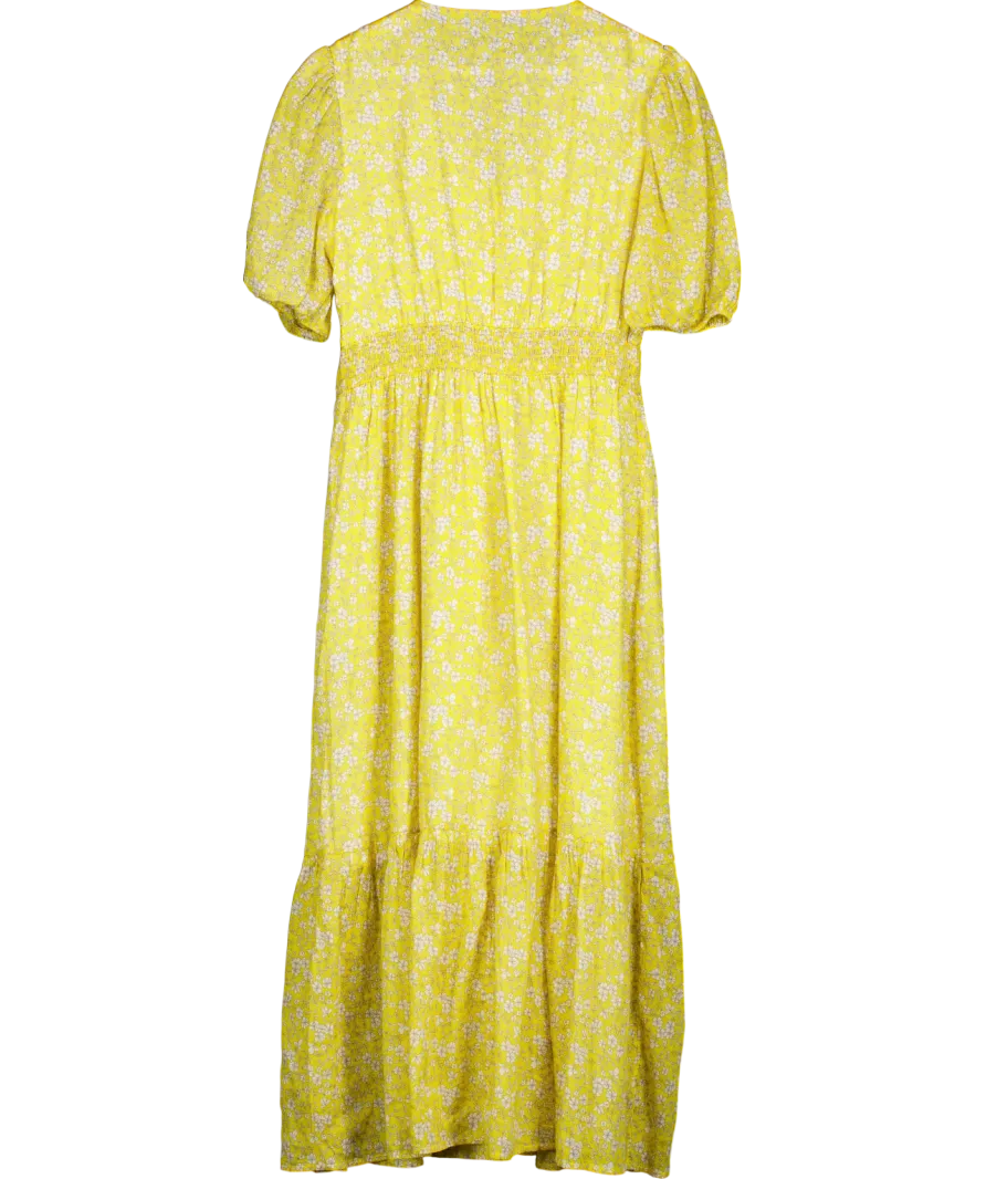 Yellow Floral Dress UK M