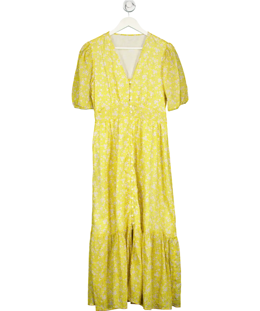 Yellow Floral Dress UK M