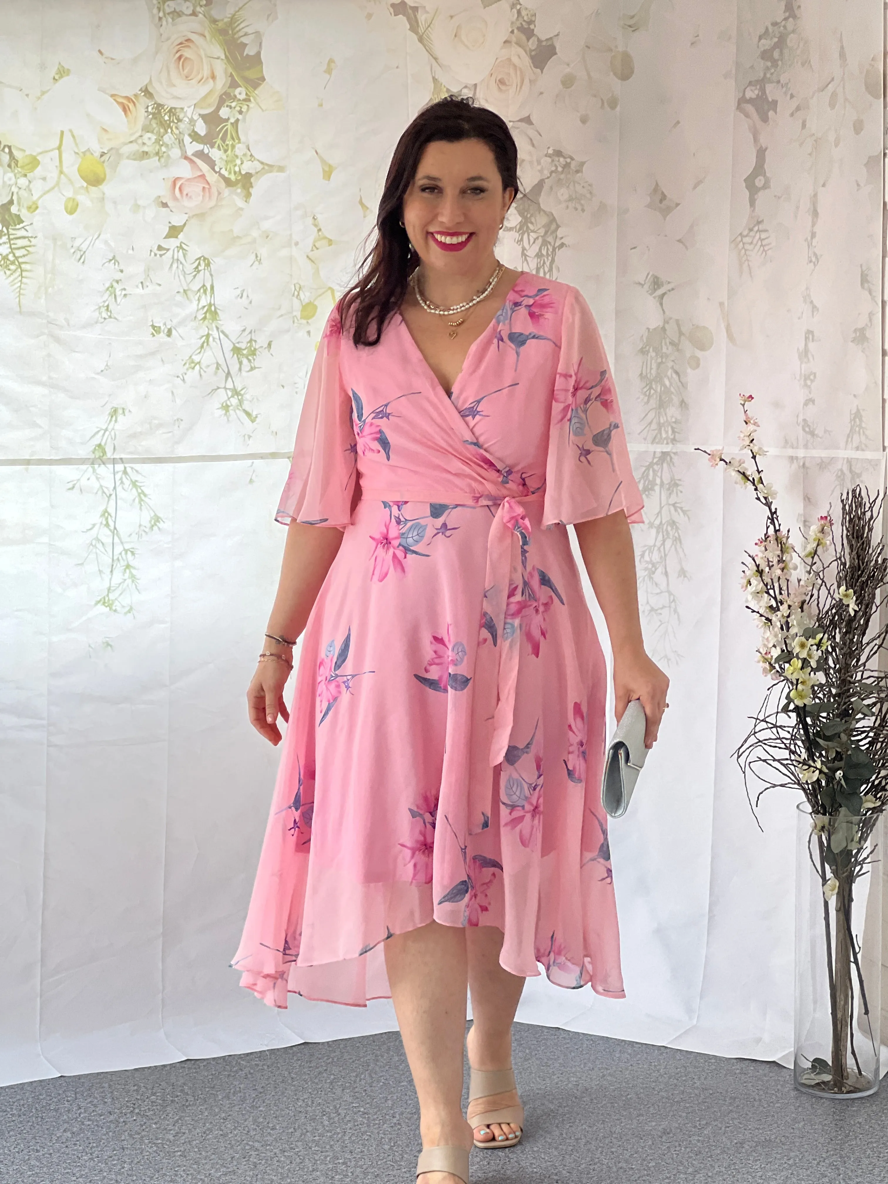 Ysabel Pink Floral Dress