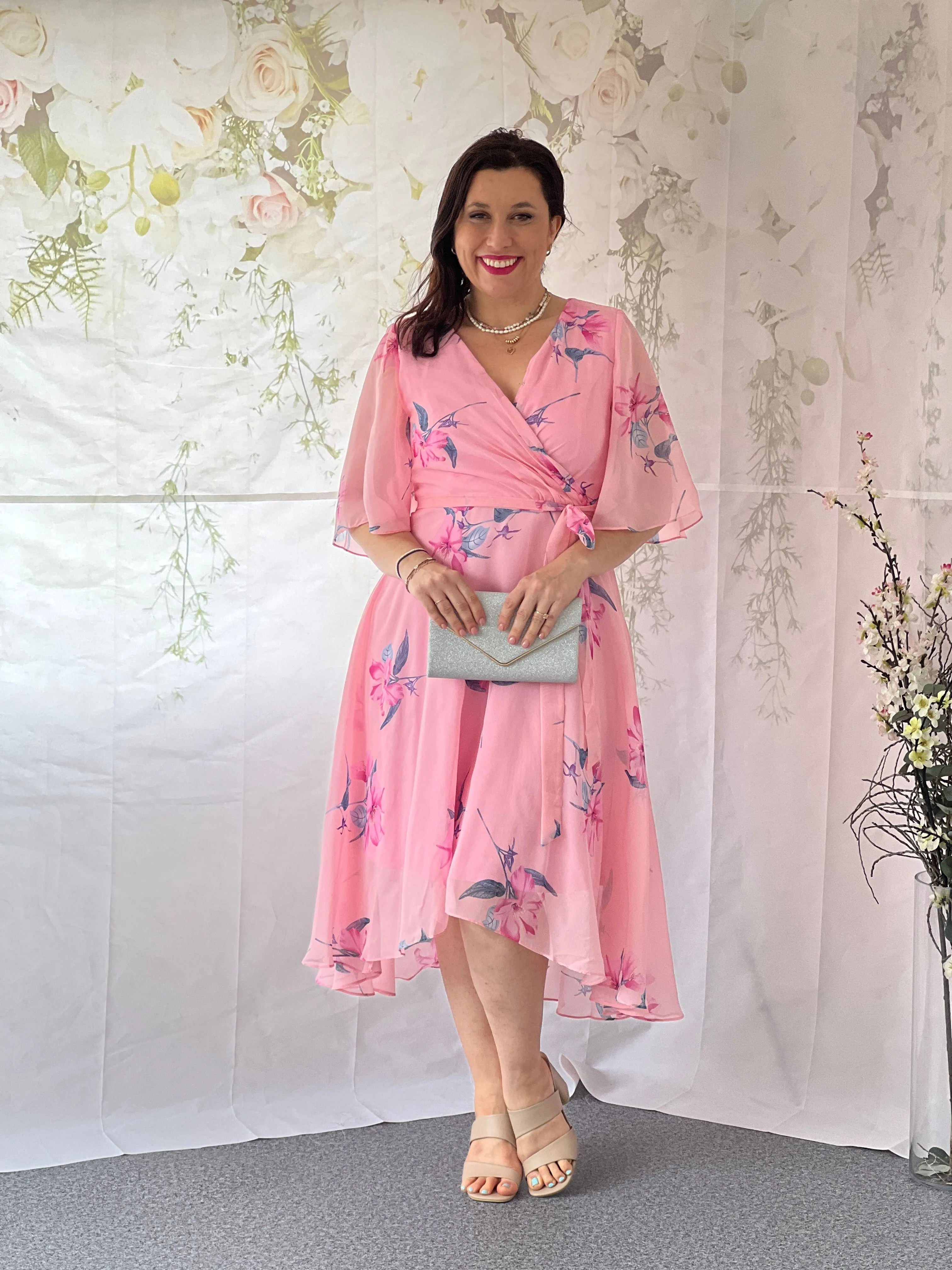 Ysabel Pink Floral Dress