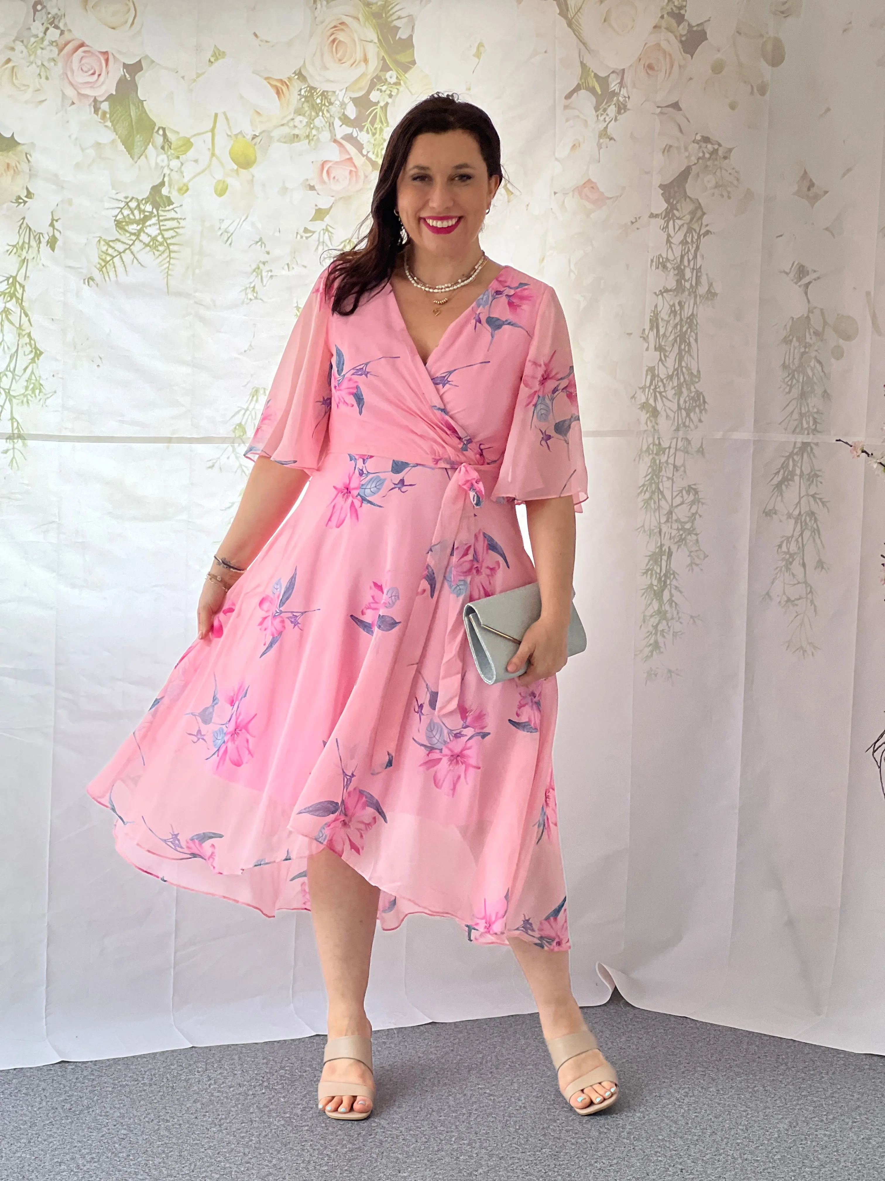 Ysabel Pink Floral Dress