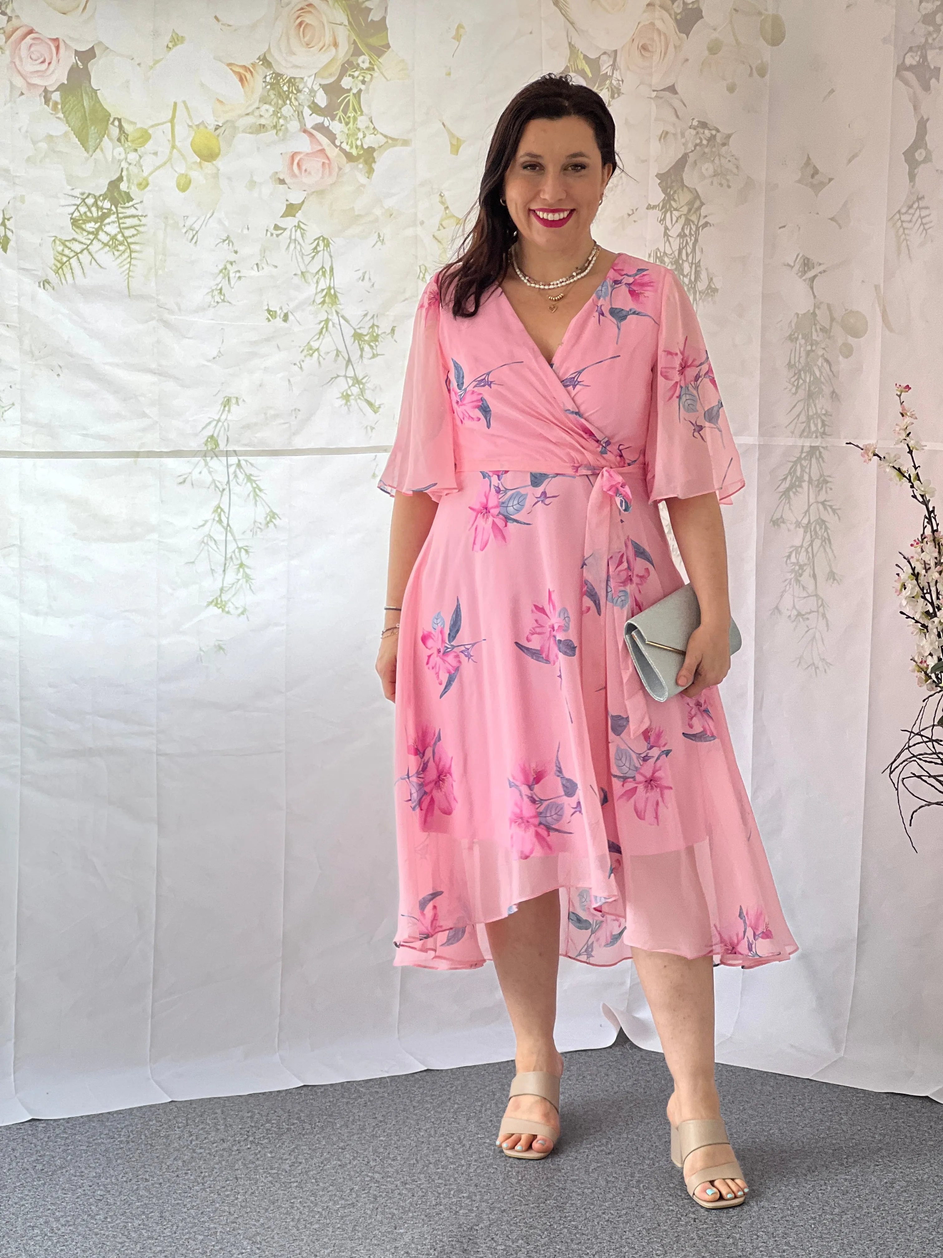 Ysabel Pink Floral Dress