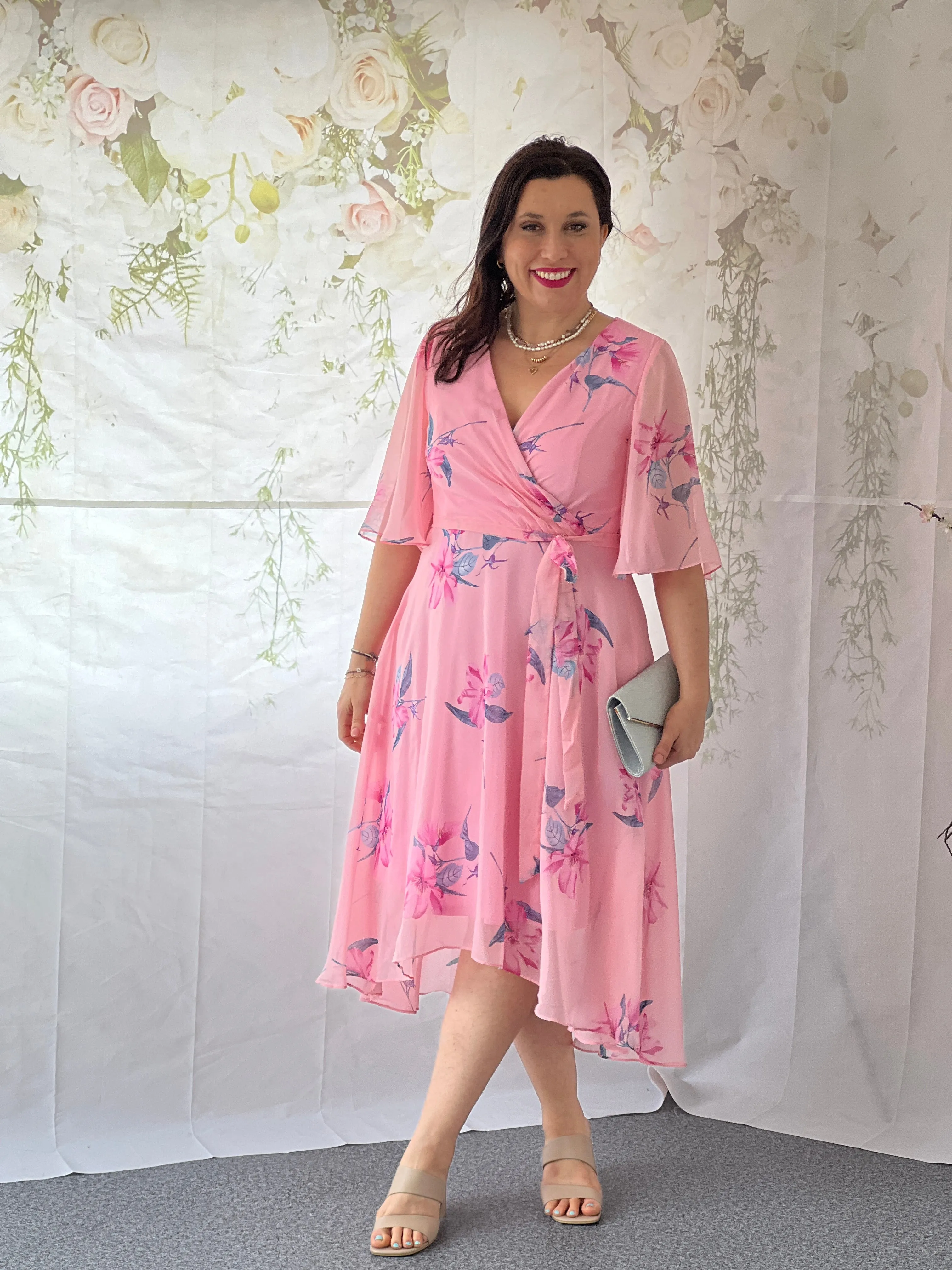 Ysabel Pink Floral Dress