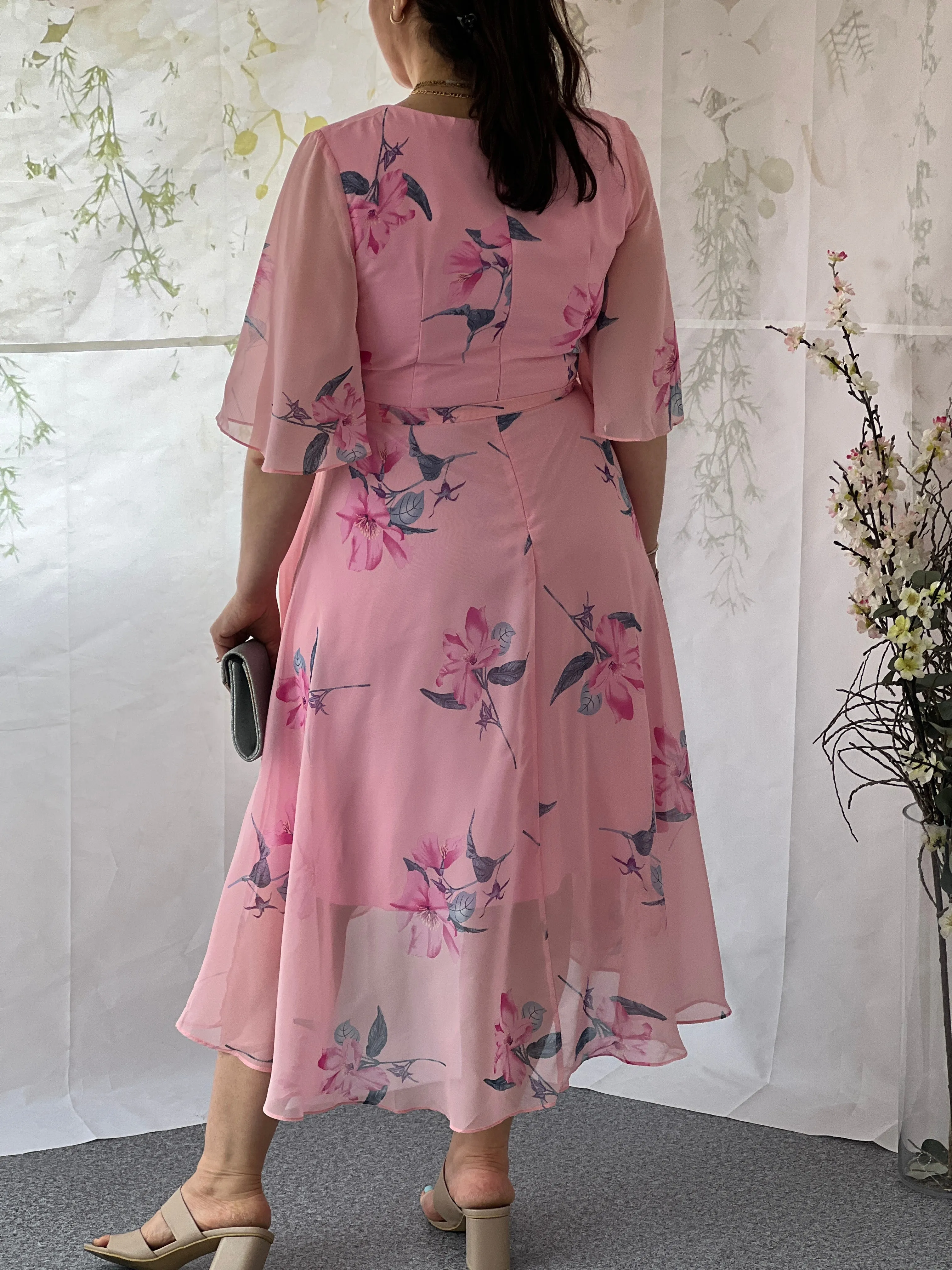Ysabel Pink Floral Dress