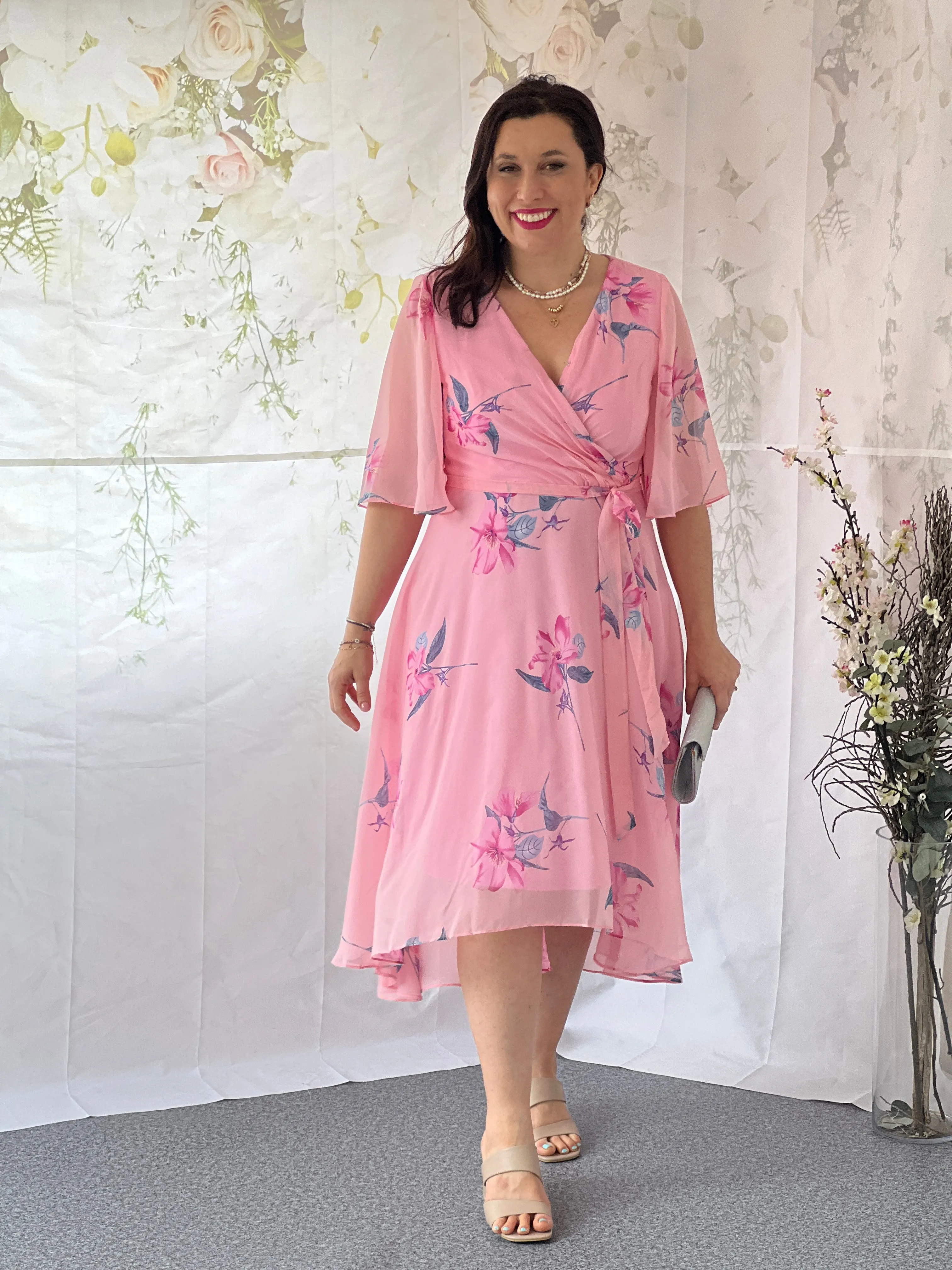 Ysabel Pink Floral Dress