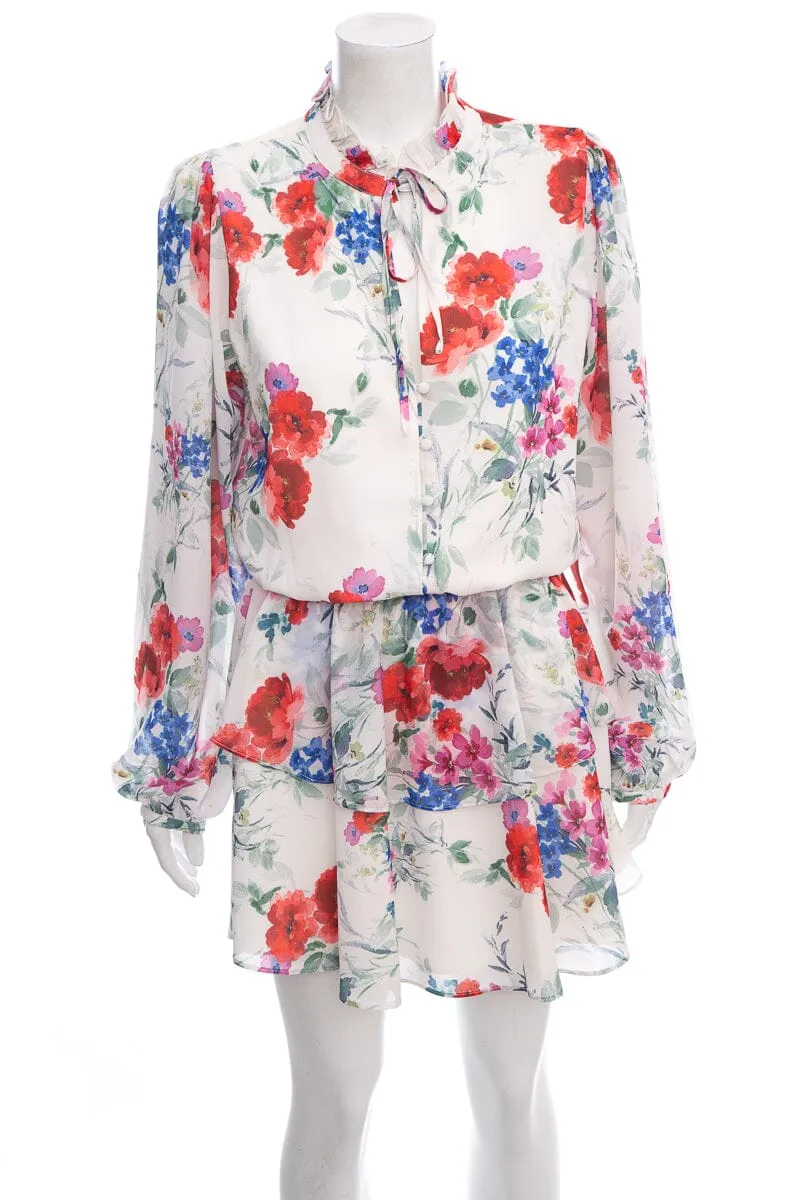 Yumi Kim Floral Long Sleeve Dress SZ L